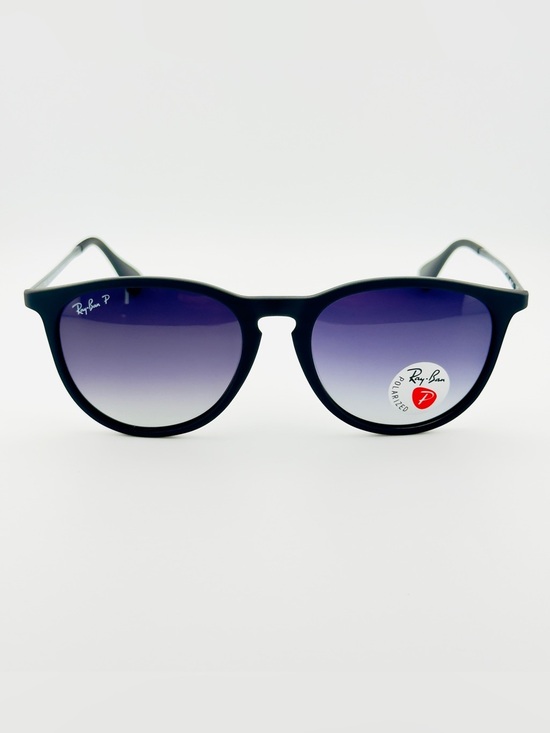 Ray-Ban Erika Women Sunglasses RB4171 Matte black Frame Gradient Gray Lenses